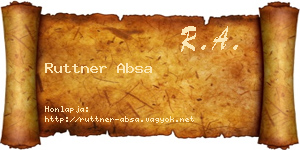 Ruttner Absa névjegykártya
